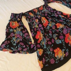 Ecote Black Floral Mini Dress